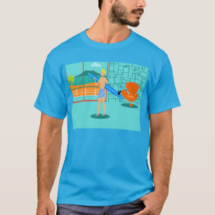 Camiseta retra del tipo de la persona que practica