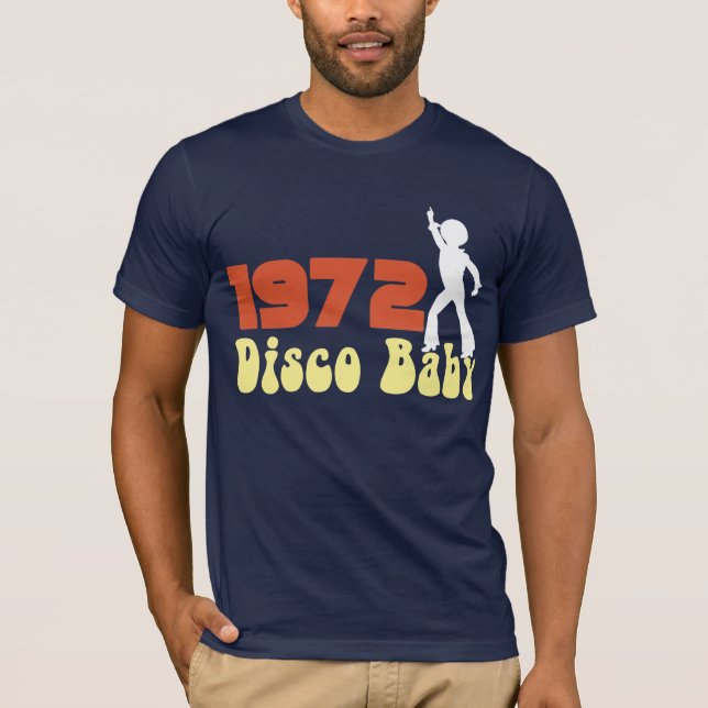 Camiseta RETRA gráfica 1972 del CUMPLEAÑOS del (Anverso)