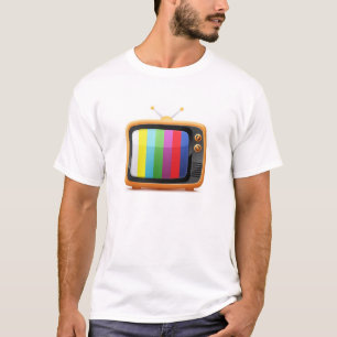 Camiseta retra vieja de la televisión