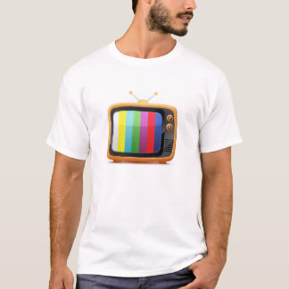 Camiseta retra vieja de la televisión