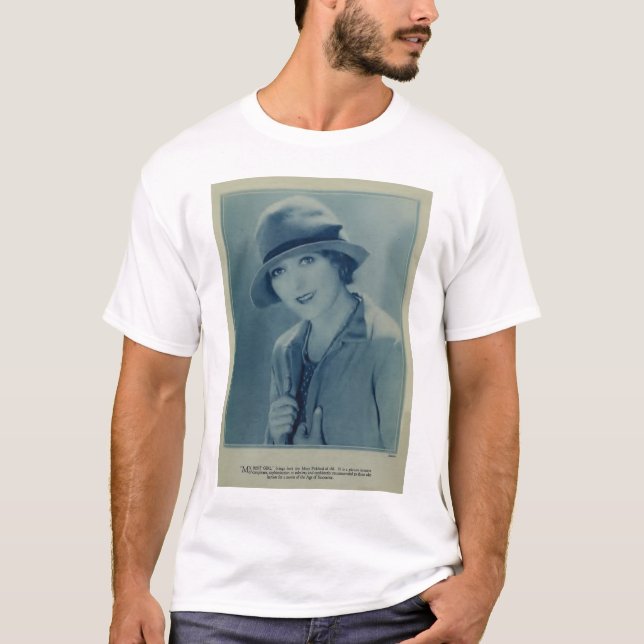 Camiseta Retrato 1928 de Mary Pickford con el gorra (Anverso)