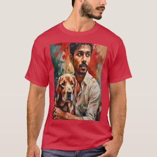 Camiseta Retrato abstracto con colores vibrantes