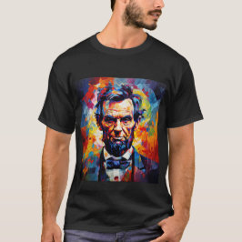 Camiseta Retrato abstracto de Abraham Lincoln