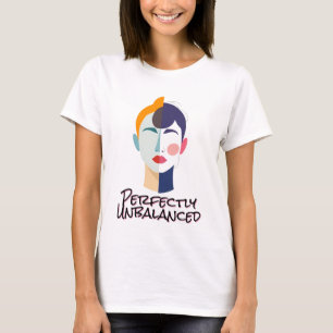 Camiseta Retrato abstracto de doble tono