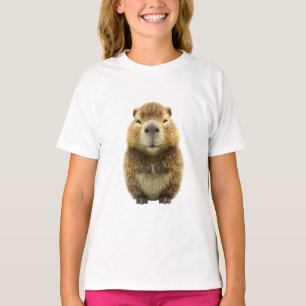 Camiseta Retrato adorable de capibara difuso para niños