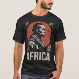 Camiseta Retrato africano del Sol Rojo | Arte de Patrimonio