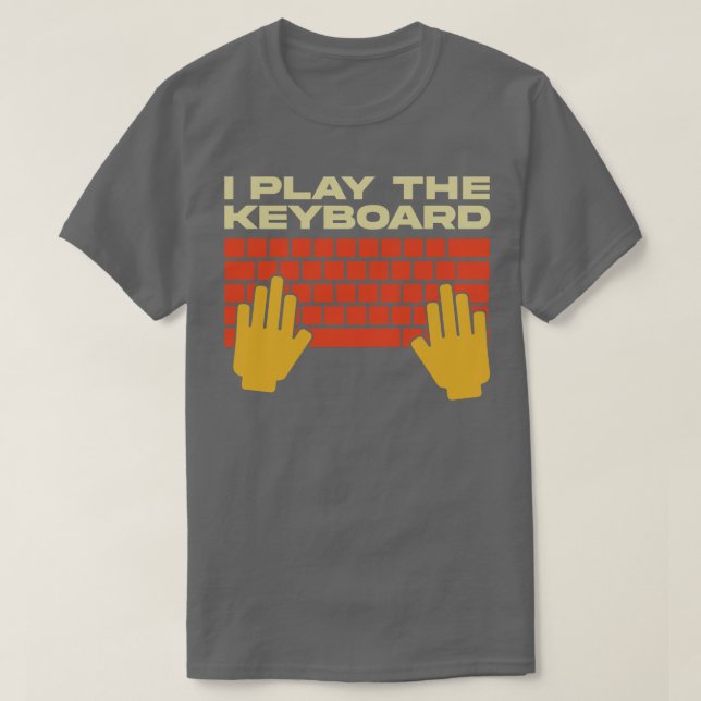 Camiseta Retrato Al Programador Funny Del Teclado (Diseño del anverso)