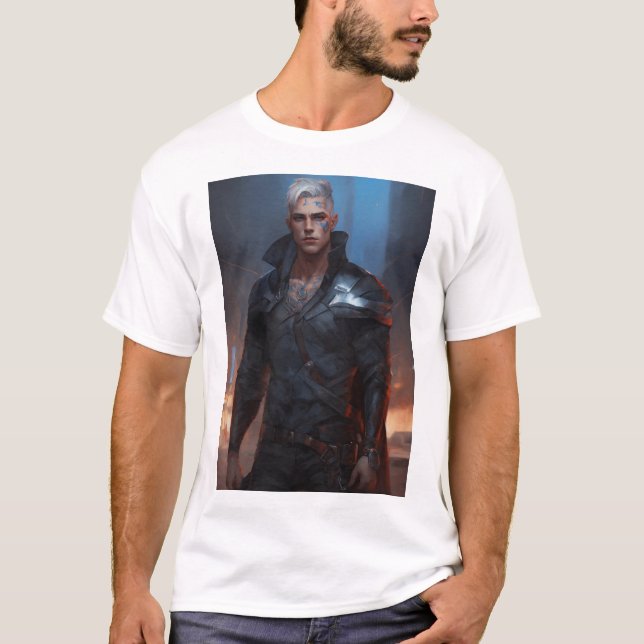 Camiseta Retrato altamente detallado de un no binario antig (Anverso)
