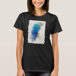 Camiseta Retrato animal de loro azul y amarillo Macaw no 3
