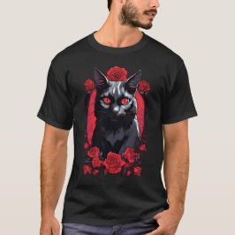 Camiseta Retrato animal gótico | Gato negro