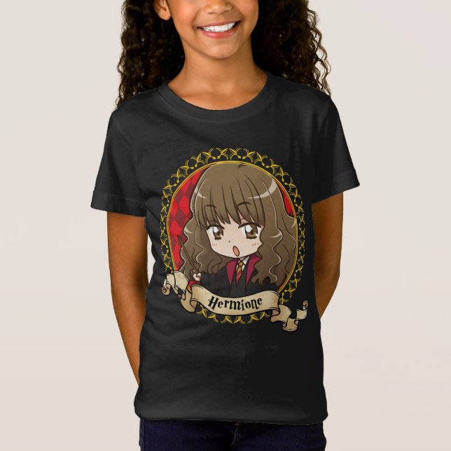Camiseta Retrato Anime de Hermione Granger (Anverso)