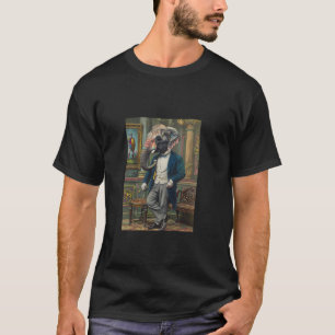 Camiseta Retrato Antiguo Caprichoso de Elefante en A Formal