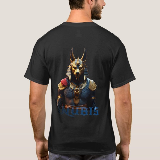 Camiseta Retrato Anubis de dios, estilo de arte nft (Reverso)