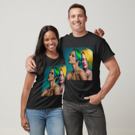 Camiseta Retrato arcoiris doble