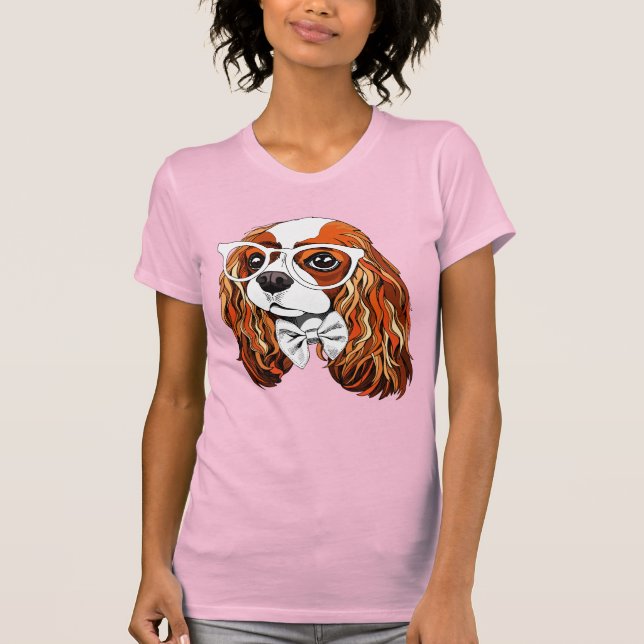 Camiseta Retrato arrogante del perro de aguas de rey (Anverso)