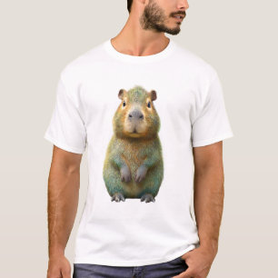 Camiseta Retrato Artístico de Carpincho en Colores Vibrante