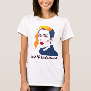 Camiseta Retrato audaz de la mujer moderna
