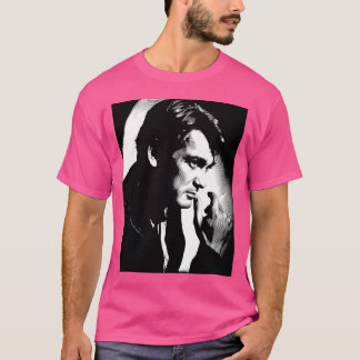 Camiseta Retrato Blanco Negro (Linocut) De Jean Marais