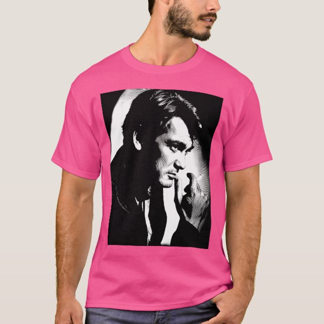 Camiseta Retrato Blanco Negro (Linocut) De Jean Marais (Anverso)