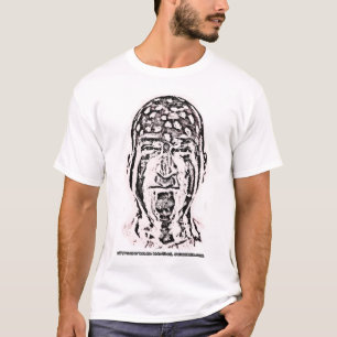 Camiseta Retrato blanco y negro en un blanco