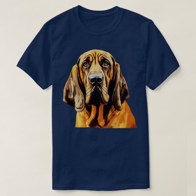 Camiseta Retrato Bloodhound (Diseño del anverso)