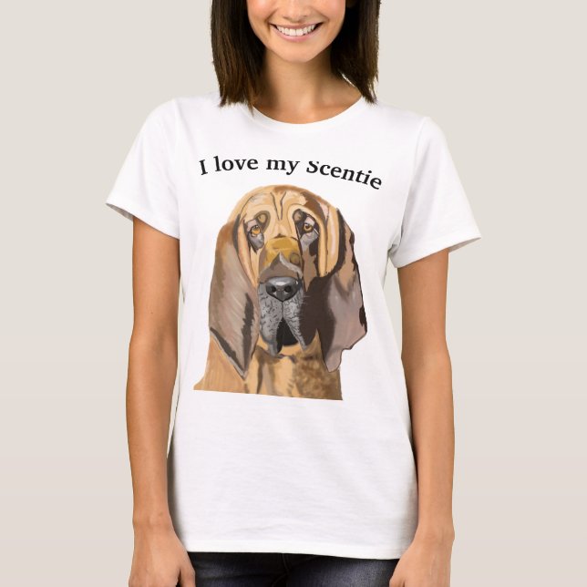 Camiseta Retrato Bloodhound (Anverso)