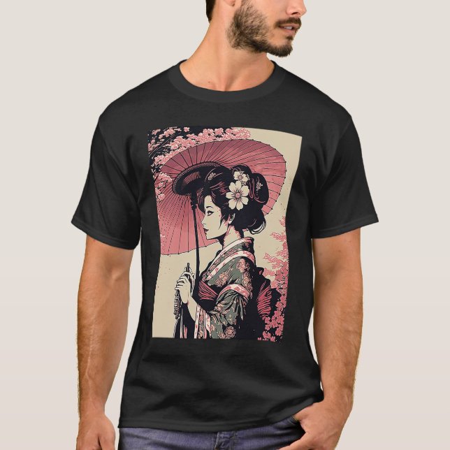Camiseta Retrato clásico Geisha (Anverso)