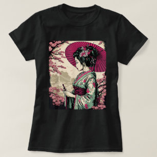 Camiseta Retrato clásico japonés Geisha