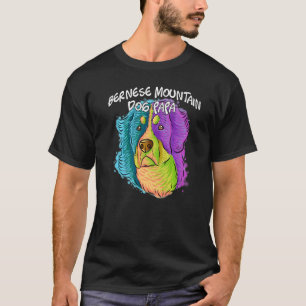 Camiseta Retrato colorido Bernese Mountain Dog Dad
