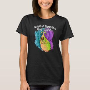 Camiseta Retrato colorido Bernese Mountain Dog Dad