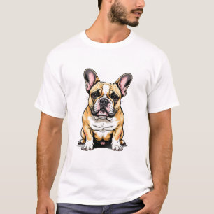 Camiseta Retrato colorido de Bulldog Francés