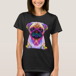 Camiseta Retrato Colorido de Carlino al Estilo Pop Art para