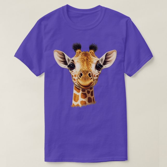Camiseta Retrato Cute Giraffe (Diseño del anverso)