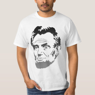Camiseta - retrato de Abe Lincoln desvanece a gris