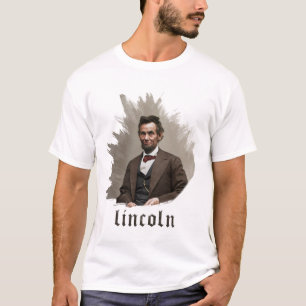 Camiseta Retrato de Abraham Lincoln