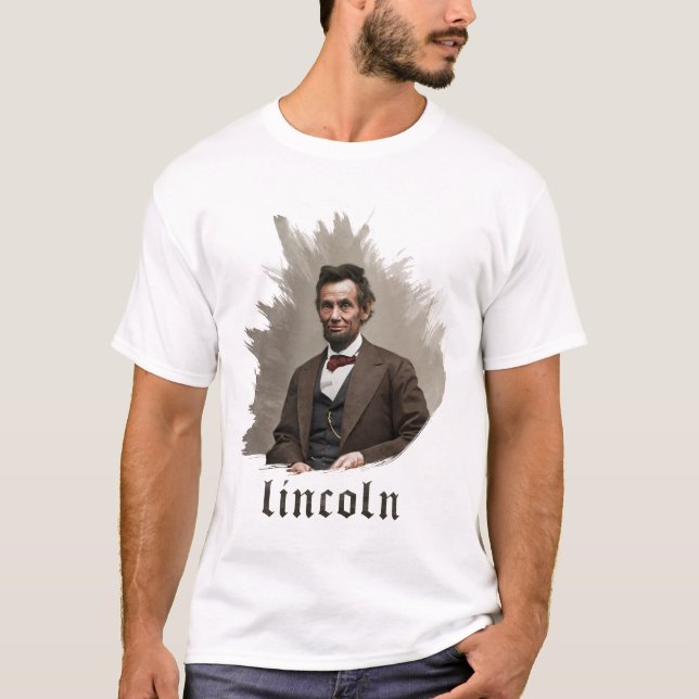 Camiseta Retrato de Abraham Lincoln (Anverso)