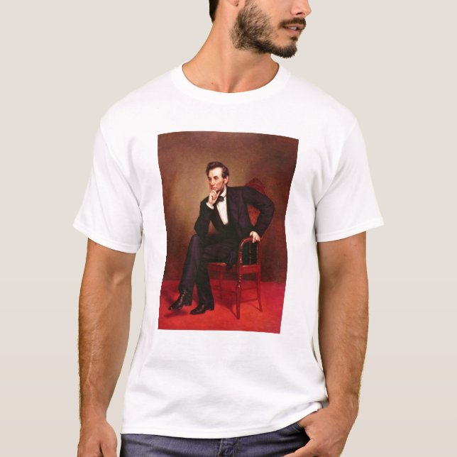 Camiseta Retrato de Abraham Lincoln (Anverso)