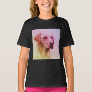 Camiseta Retrato de acuarela de perro recuperador de labrad