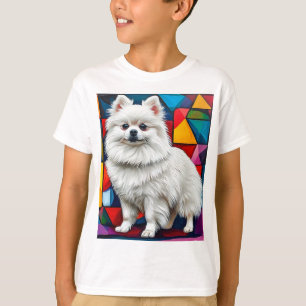 Camiseta Retrato de adorable perro Spitz japonés