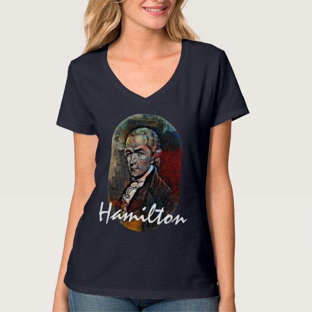 Camiseta Retrato de Alexander Hamilton (Anverso)