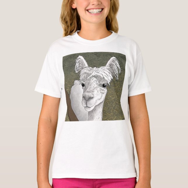 Camiseta Retrato de Alpaca 2 (Anverso)