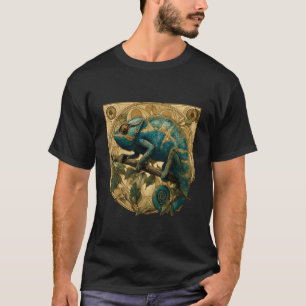 Camiseta Retrato de amante de camaleón Arte Fauna Colorido