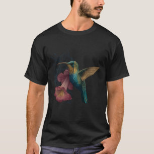 Camiseta Retrato de amante del colibrí Arte Animal tropical