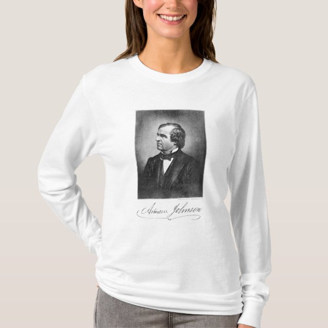 Camiseta Retrato de Andrew Johnson (Anverso)
