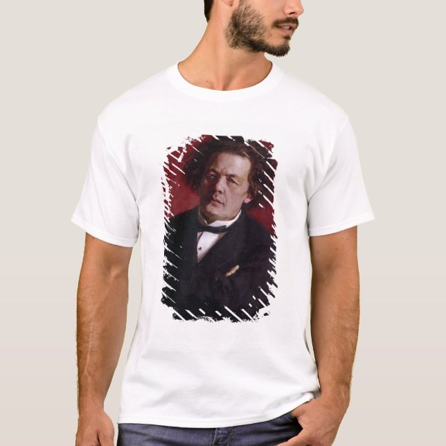 Camiseta Retrato de Antón Grigoryevich Rubinstein, 1881 (Anverso)