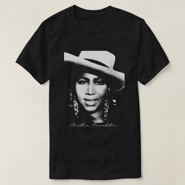 Camiseta Retrato de Aretha Franklin (Diseño del anverso)