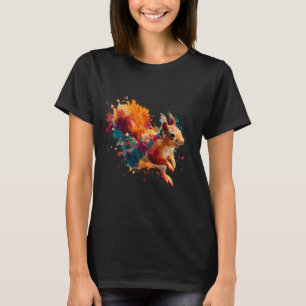 Camiseta Retrato de arte de animal de ardilla Vida silvestr