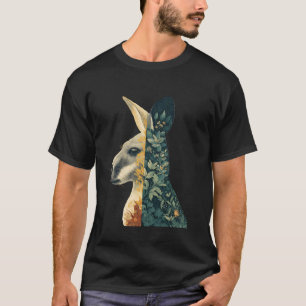 Camiseta Retrato de arte de animal de canguro australiano W