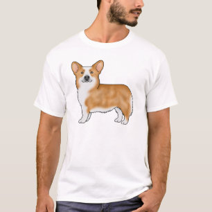 Camiseta Retrato de arte de perro de dibujos animados Corgi
