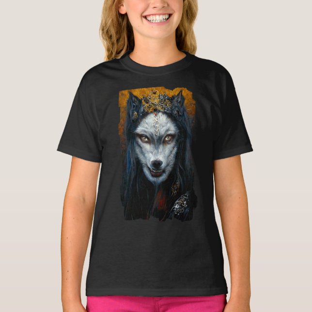 Camiseta Retrato de arte digital de un Werewolf (Anverso)